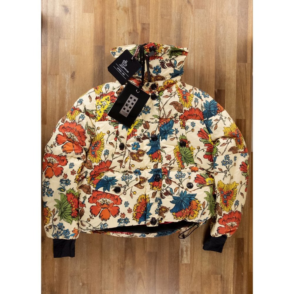 MONCLER Genius 3 Grenoble Loye floral puffer down coat Size 4 / XL authentic